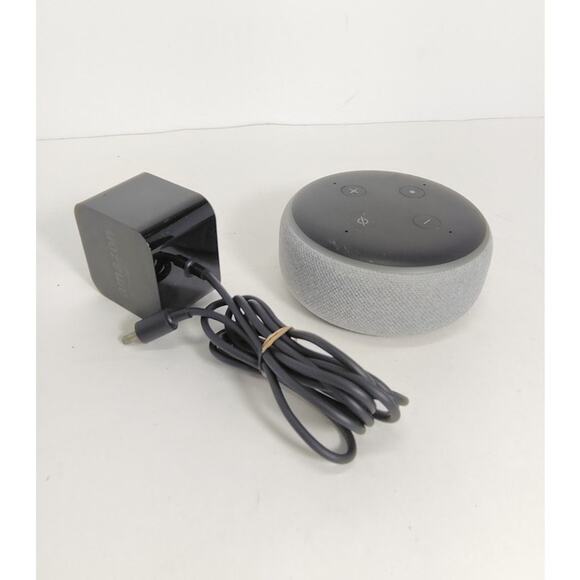 Echo Dot 3rd Gen Alexa Smart Speaker AI Virtual Assistant Cleaned Tested Grey - Picture 1 of 6